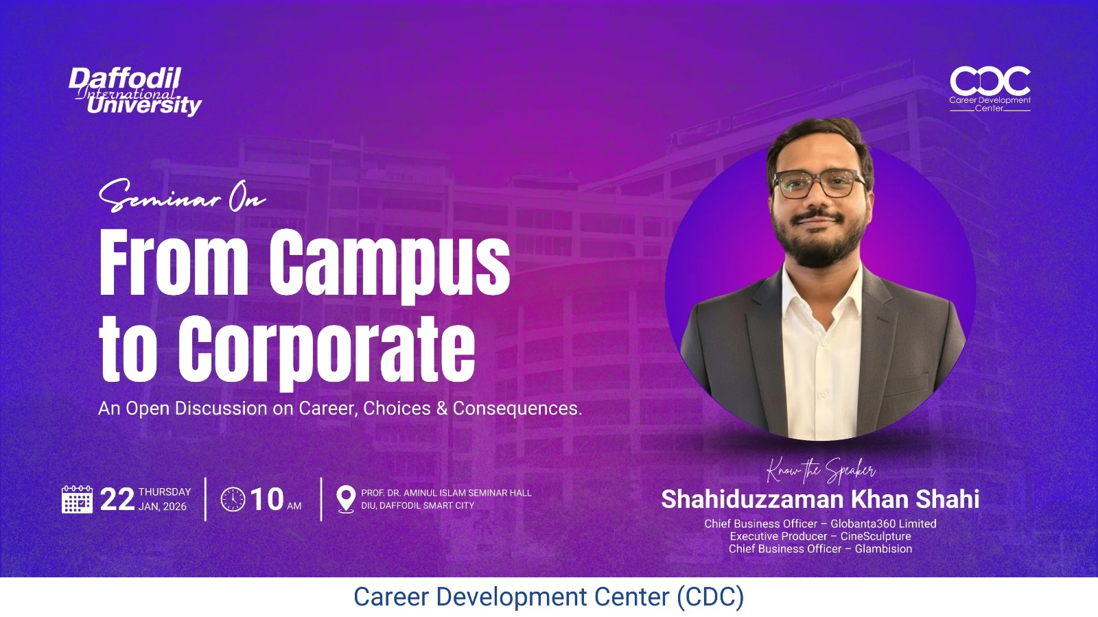 From Campus to Corporate: An Open Discussion on Career, Choices & Consequences